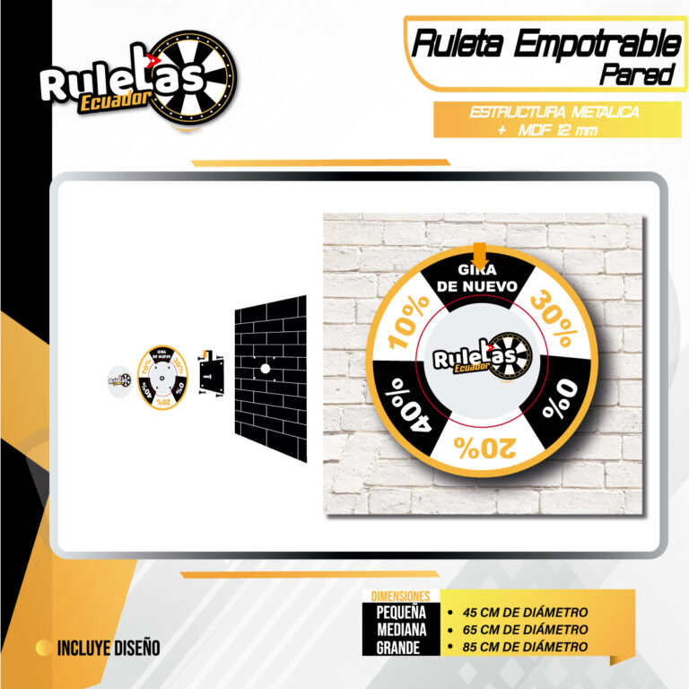 RULETA EMPOTRABLE PARED